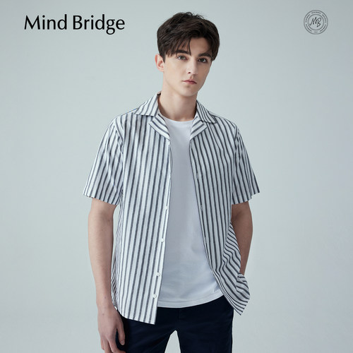 MindBridge条纹短袖衬衫
