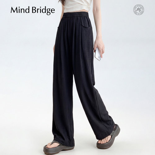 MindBridge薄款纯色百搭直筒裤