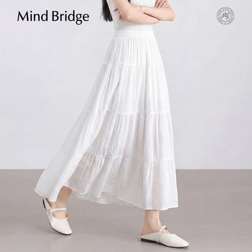 MindBridge中长款A字半身裙