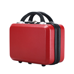 布兰兔手提行李箱化妆小箱子包12寸子母箱红色轻便迷你收纳箱