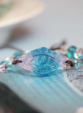 一眼万年小众设计琉璃女小巧手链