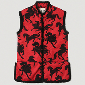 红色本命年唐装 坎肩男 加厚立领无袖 男水貂领马甲棉服男冬季 中式