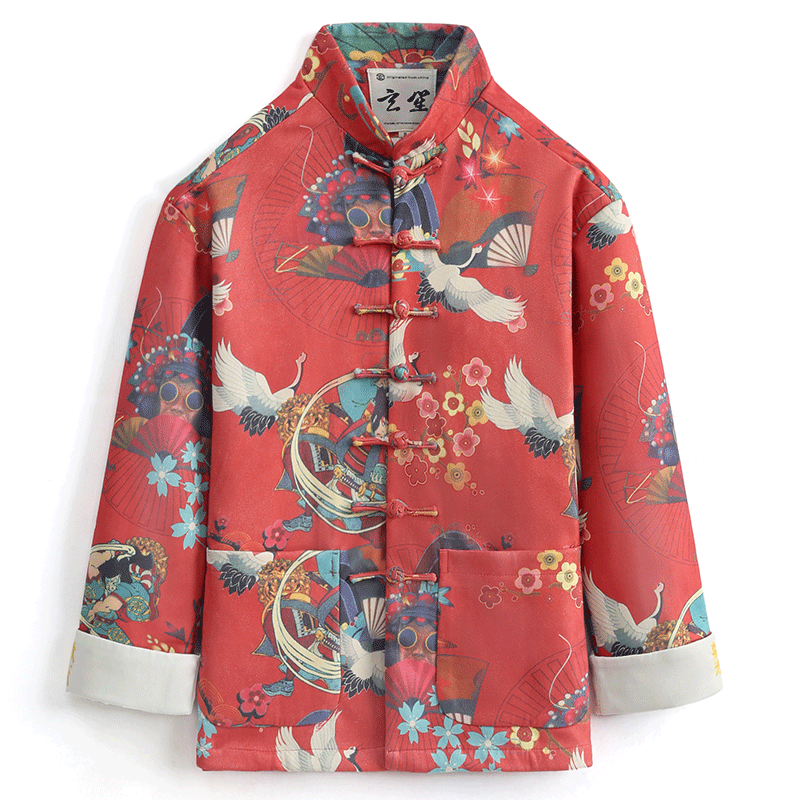 〈欢天喜地〉原创中国风男装国潮印花中式盘扣过年情侣唐装,男装,唐装,淘宝优惠券,粉丝福利购,淘宝优惠卷