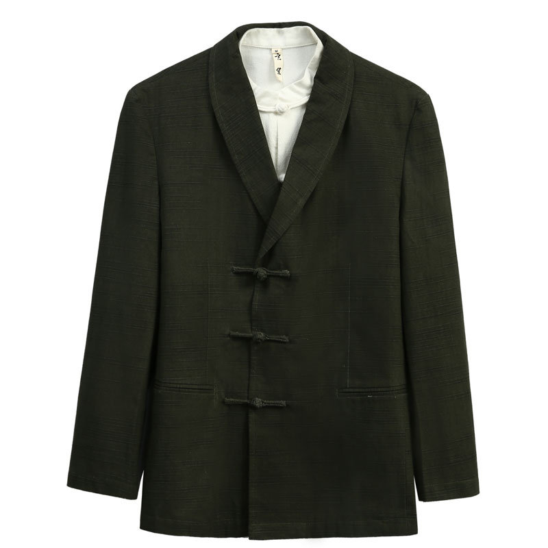 玄笙唐装男中式复古西装