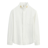 唐装 衬衫 男衬衣中式 春季 复古改良打底衫 棉麻刺绣长袖 男中国风男装