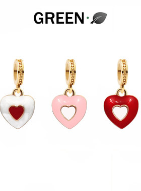 diy可搭配转运珠女款爱心硬金