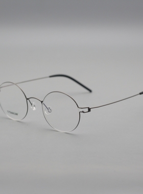 6g经典款纯钛男女同款圆框无螺丝眼镜小圆框丹麦设计超轻眼镜rim