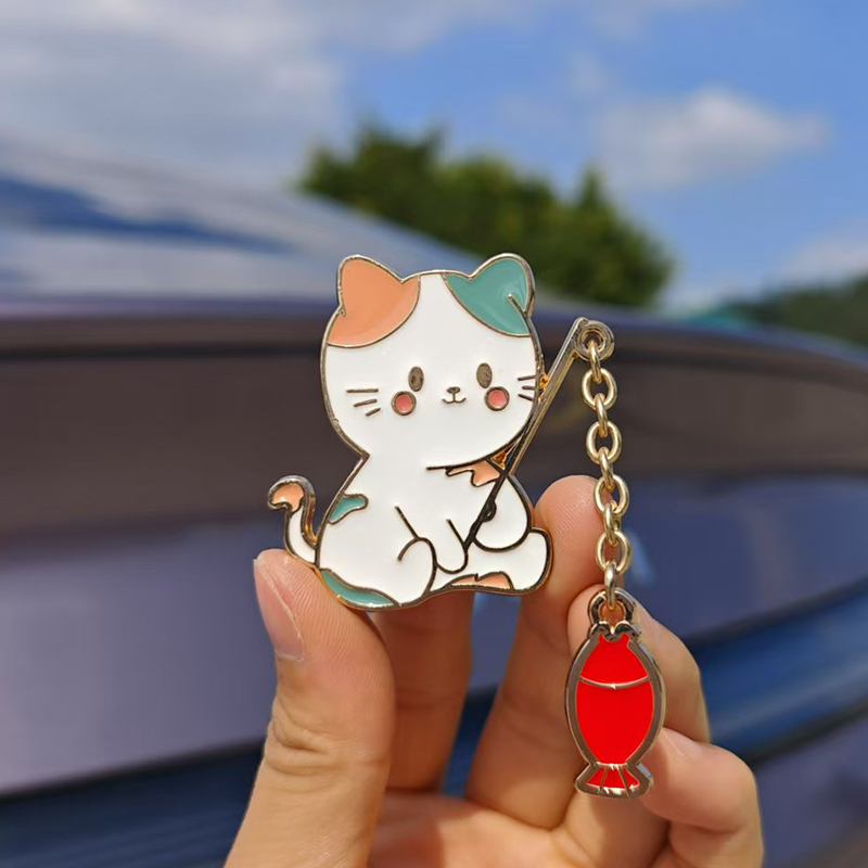 宠物猫金属车贴立体金属车标