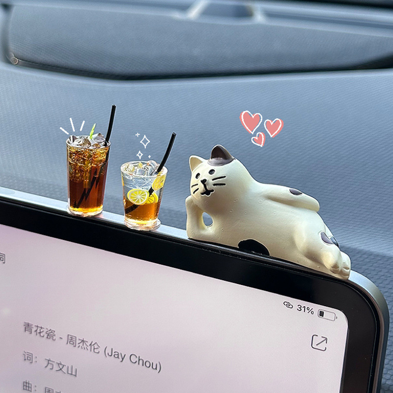 车载中控台装饰品车内饰品摆件可爱迷你汽车车饰用品电动车小配饰