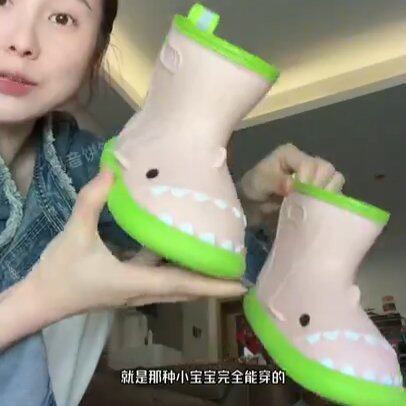 2026新款卡通鲨鱼儿童雨鞋女童宝宝防滑雨靴小童幼儿水鞋小孩胶鞋