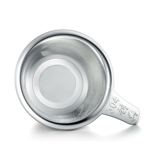 创典304不锈钢茶漏加厚茶虑茶叶过滤网公道杯茶隔漏斗茶具配件