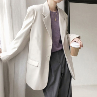 卡其色西装外套女2026春秋季韩版小西服套装女士休闲气质上衣简约
