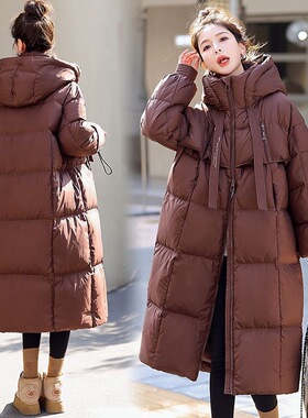 冬季棉衣韩版加厚棉服宽松2025长款新款过膝连帽羽绒棉袄外套