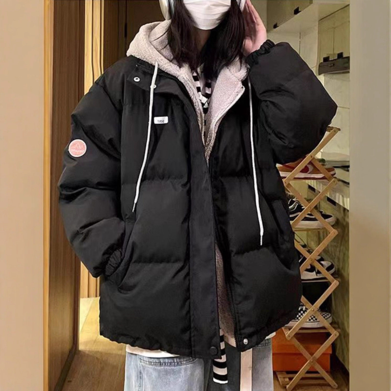 奶fufu羽绒棉服女孩冬季面包服学生加厚棉衣外套