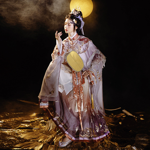 汉尚华莲14周年店庆款时间之鸟明制马面裙云肩重工刺绣云肩