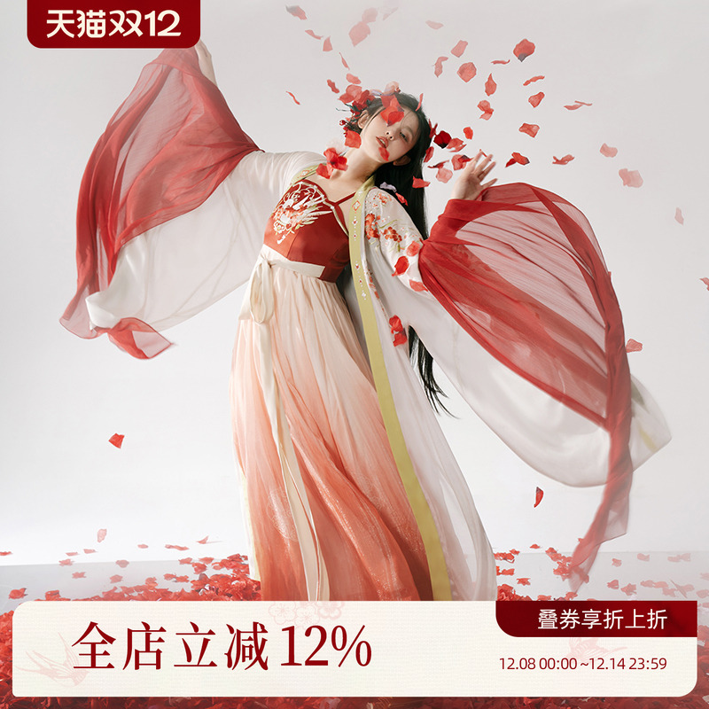 汉尚华莲原创汉服钗灯影