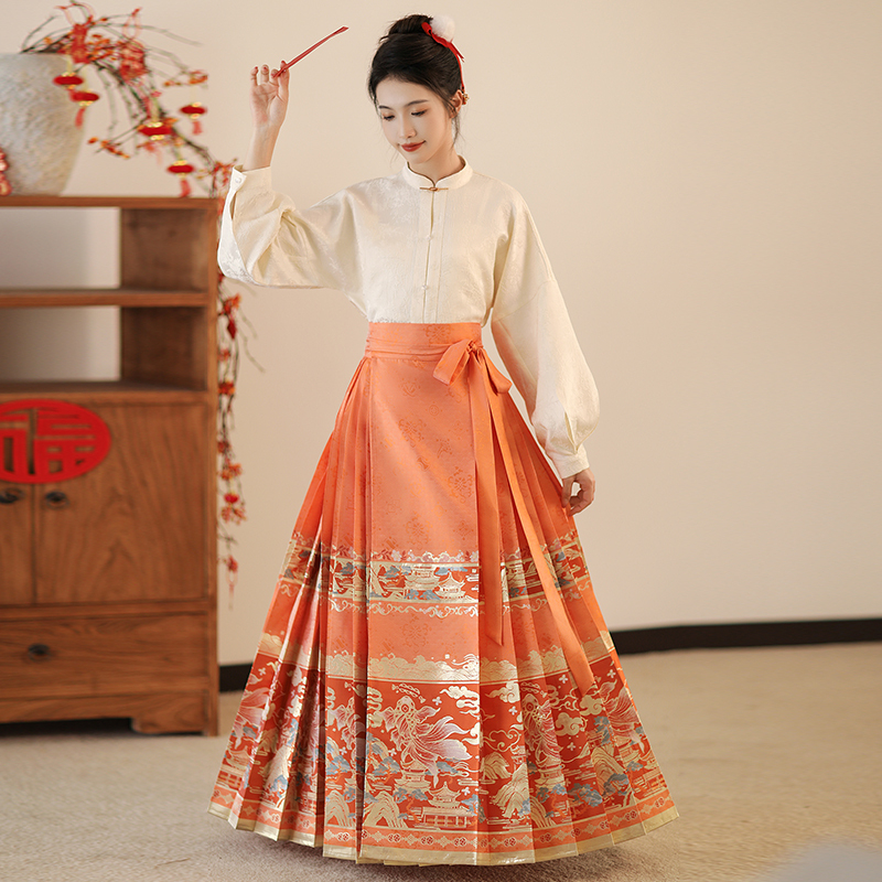 栀知云程-一片式马面裙