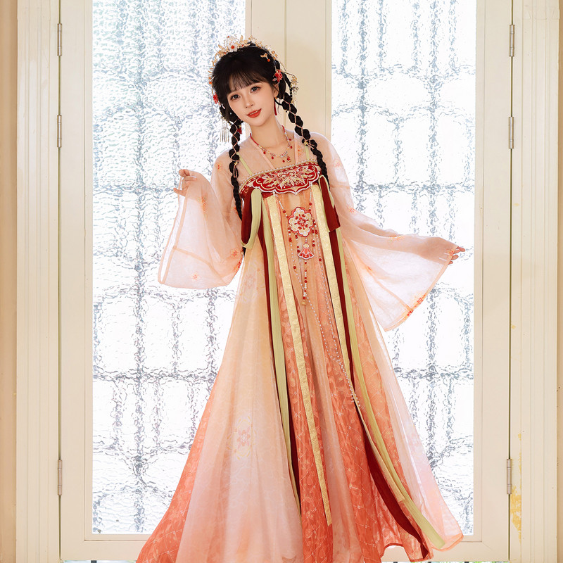 汉尚华莲[太平乐]原创汉服女款改良国风少女齐胸裙连衣裙套装早春,女装/女士精品,汉服连衣裙,淘宝优惠券,粉丝福利购,淘宝优惠卷