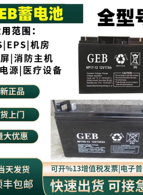 GEB蓄电池NP65-12现货包邮12V65AH40AH38AH17海湾消防电梯UPS专用