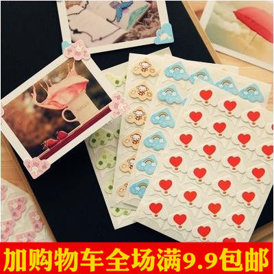 韩国卡通角贴DIY手工相册影集可爱复古配件创意固定照片相片角贴