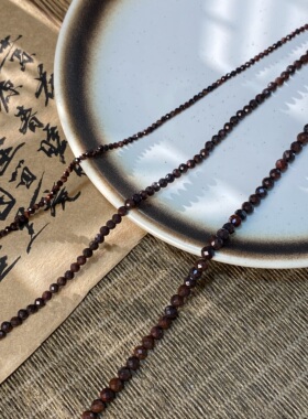 天然红虎眼石2-3-4mm切面圆珠散珠手工diy串珠项链饰品配件X961