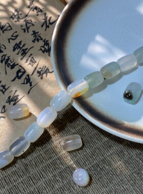 天然玛瑙10*13mm墩墩珠散珠手工diy串珠手链项链饰品配件材料X712