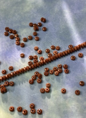 合成金砂切面扁珠2*4mm散珠手工diy串珠手链项链饰品配件S399