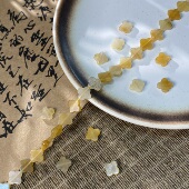 天然黄玉9 2mm四叶草散珠手工diy串珠手链项链饰品配件材料X777