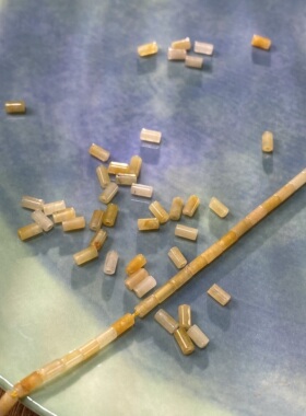 天然黄玉2*4mm管珠散珠子手工diy串珠手链项链饰品配件材料S713