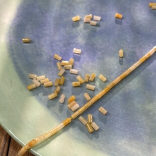 天然黄玉2*4mm管珠散珠子手工diy串珠手链项链饰品配件材料S713