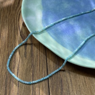 天然天河石2mm切面方糖珠整串手工DIY串珠项链饰品配件半成品S464