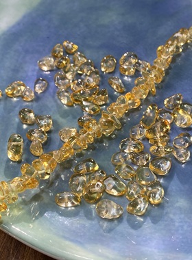 橘黄色烤色K9玻璃5*8mm有孔碎石串珠diy手工串珠饰品配件材料X24