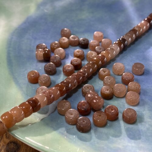 天然紫东陵4*7mm药片珠散珠手工diy串珠手链项链饰品配件材料X31