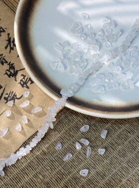 天然汉白玉碎石3*5mm散珠子手工diy串珠手链项链饰品配件材料S196