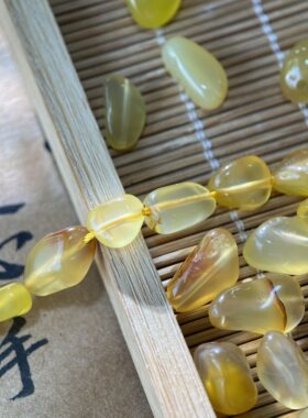 天然黄玛瑙随形珠6*8mm异形散珠diy串珠手链项链饰品配件材料S291