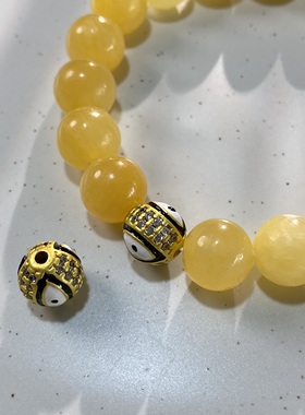 保色铜镀18K金镶嵌钻滴油隔珠手工diy手链项链配珠饰品材料LH1562