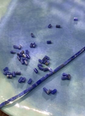 天然蓝纹石2*4mm管珠散珠子手工diy串珠手链项链饰品配件材料S705