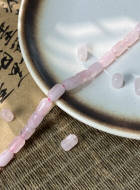 天然粉水晶6*9mm桶珠散珠手工diy串珠手链项链饰品配件材料X751