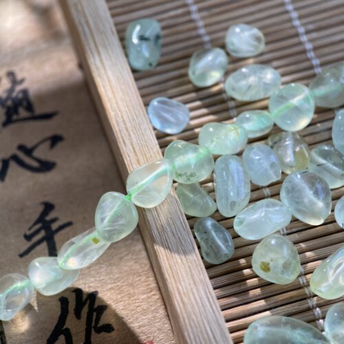 天然绿葡萄随形珠6*8mm异形珠子diy串珠手链项链饰品配件材料S281
