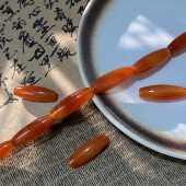 天然玛瑙9 28mm橄榄珠散珠手工diy串珠手链项链饰品配件材料X681