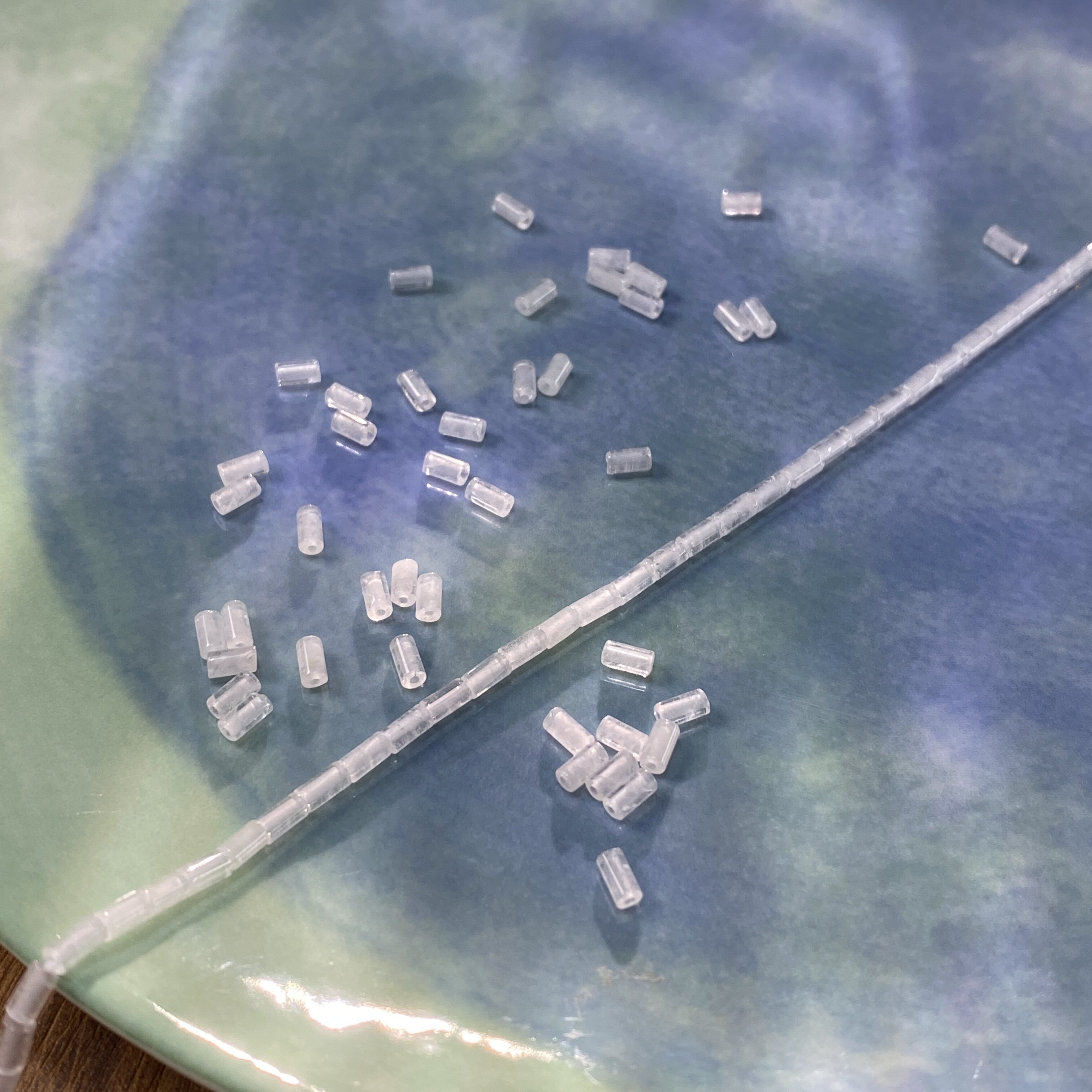 天然白水晶2*4mm管珠散珠子手工diy串珠手链项链饰品配件材料S707