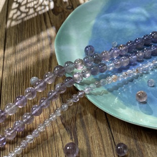 天然紫塔晶6 10mm散圆珠手工diy串珠手链项链饰品配件材料S726