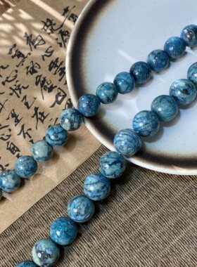 天然石13-15mm圆珠散珠手工diy串珠手链项链饰品配件材料X859