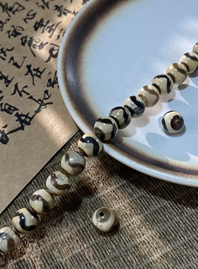 天然老玛瑙10mm天珠老形珠散珠手工diy串珠手链项链饰品配件X556