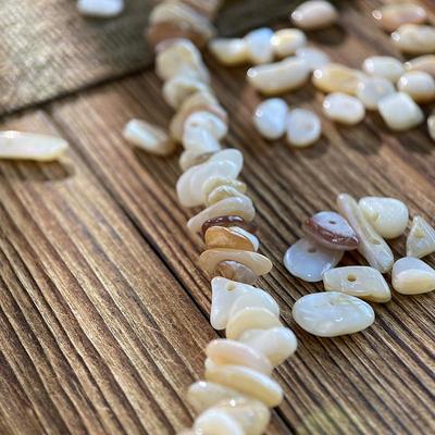 天然淡水白贝5*8mm有孔碎片手工diy串珠手链项链饰品配件材料S22
