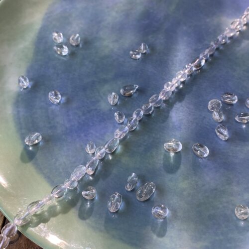 天然白水晶随形珠6*8mm散珠手工diy串珠手链项链饰品配件材料S338