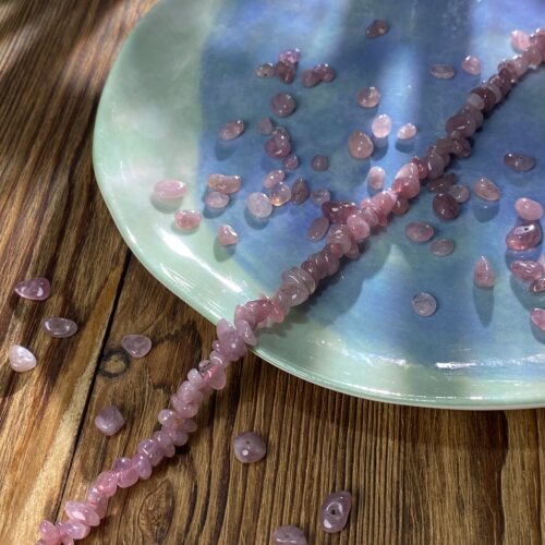 天然A级马粉水晶5*8mm有孔碎石手工diy串珠手链项链饰品配件S328