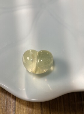 天然柠檬晶15*12mm爱心屁桃珠手工diy串珠项链饰品配件材料S982