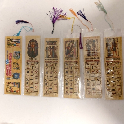 现货 埃及书签  印刷纸莎草画 一套10张 埃及直购 大号书签