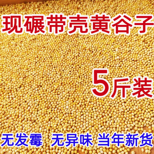 带壳黄谷子鸟粮小鸟食有壳带皮小米鹦鹉饲料虎皮玄风中小型专用粮